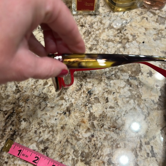 Booth & Bruce England Men’s Eyeglasses Tortoise and Red Plaid with case - Picture 7 of 8